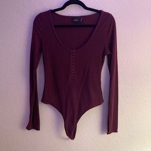 Maroon Urban Outfitters Bodysuit
